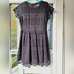 Ijoah Size L black lace dress with lining